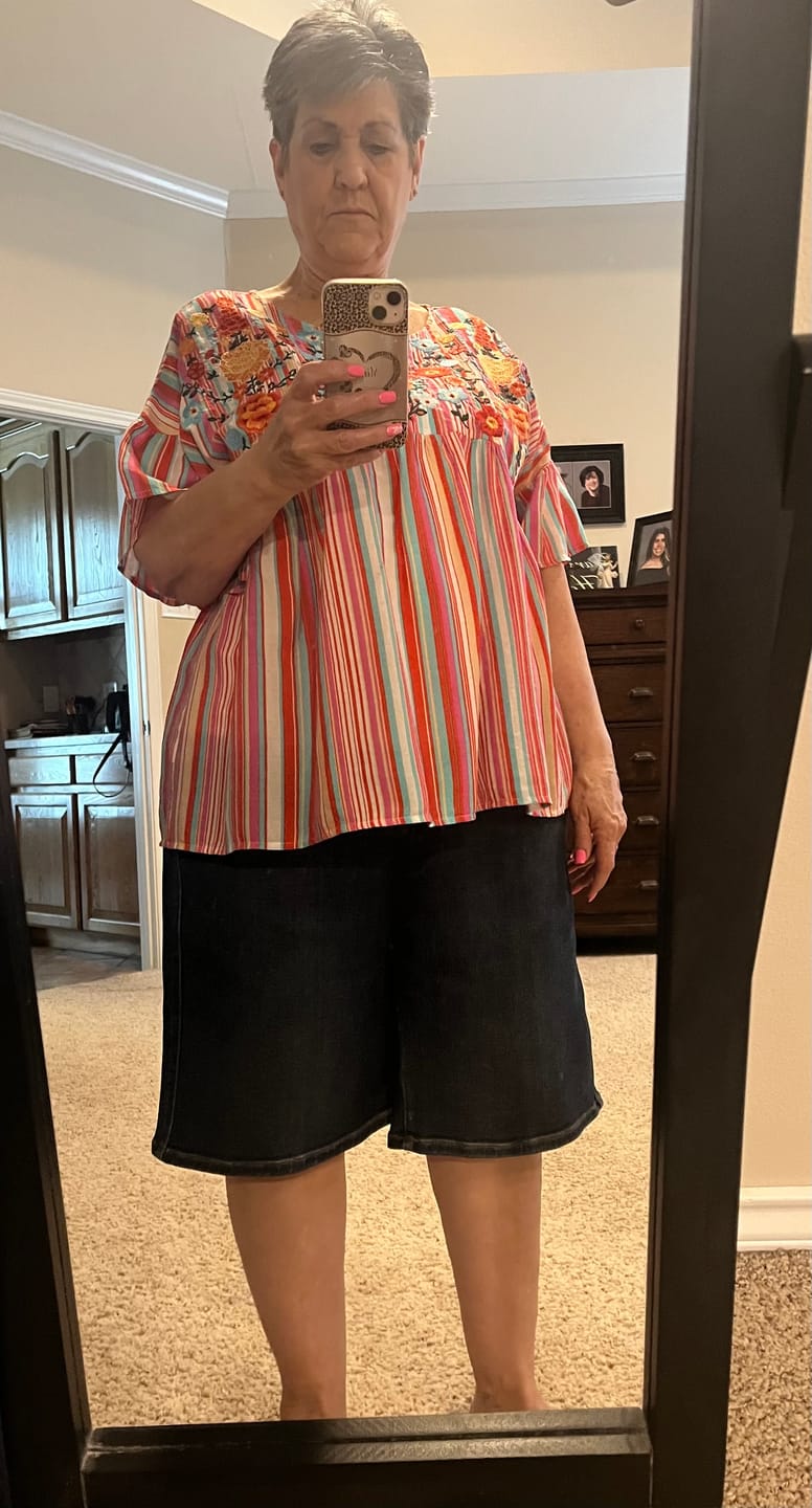 Customer photo review of Judy Blue High-Waist Jorts