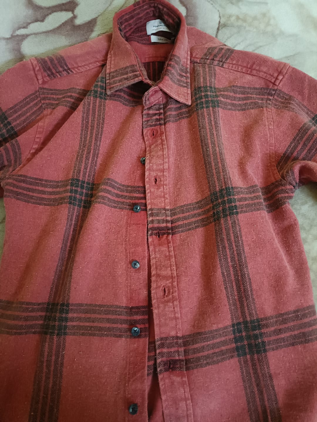 Customer photo review of Red Washed Checks Shirt