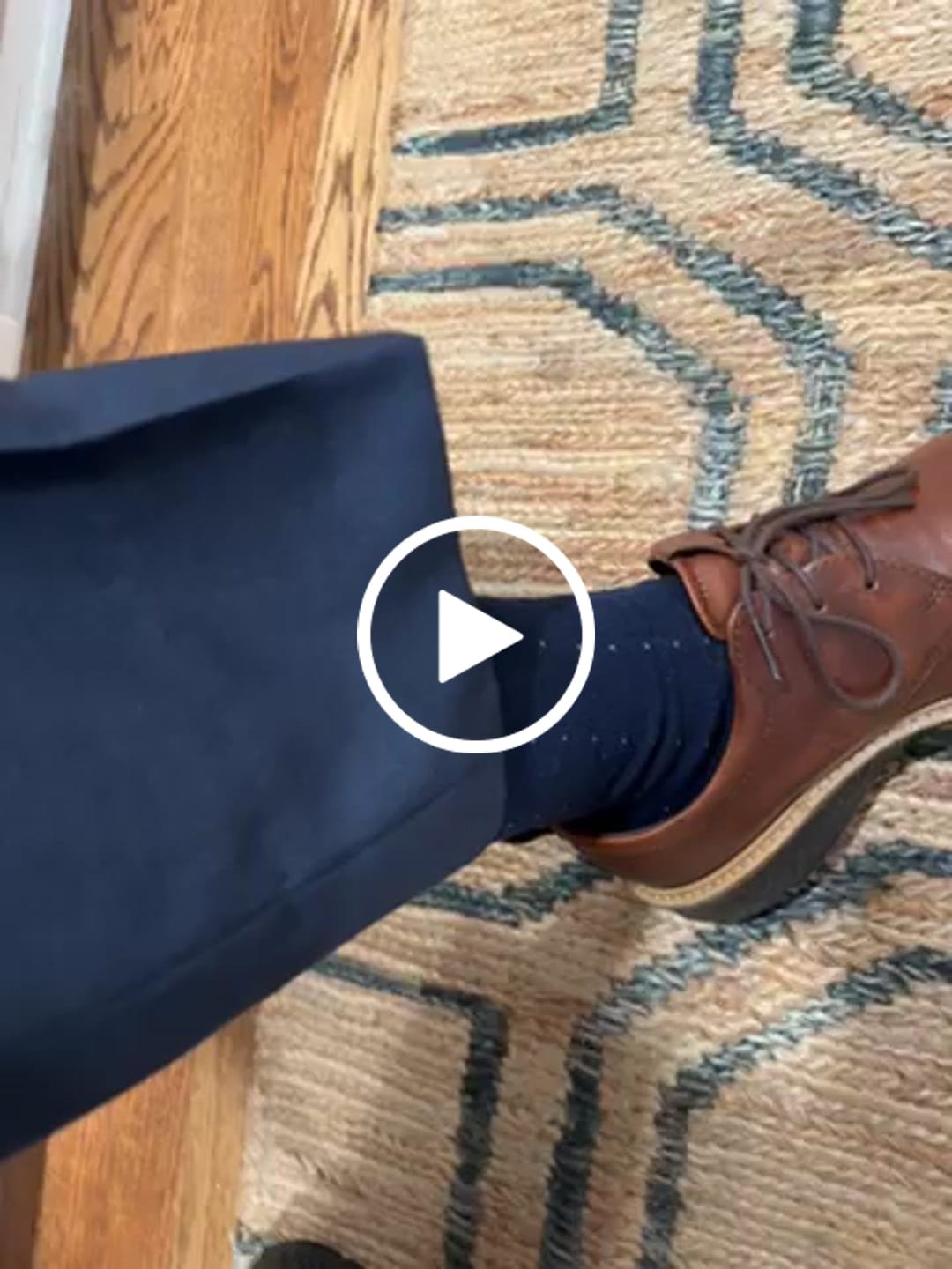Customer video review of The Ballroom Blacks - Black And Powder Blue Polka Dot Sock