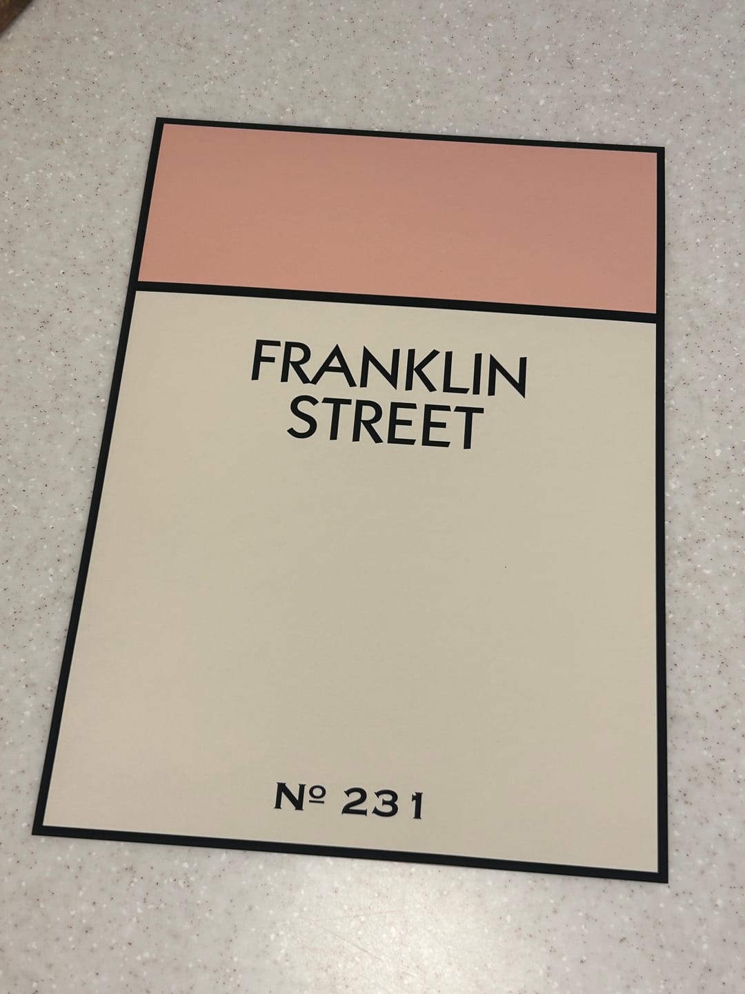 Customer photo review of Personalised Street Name Print