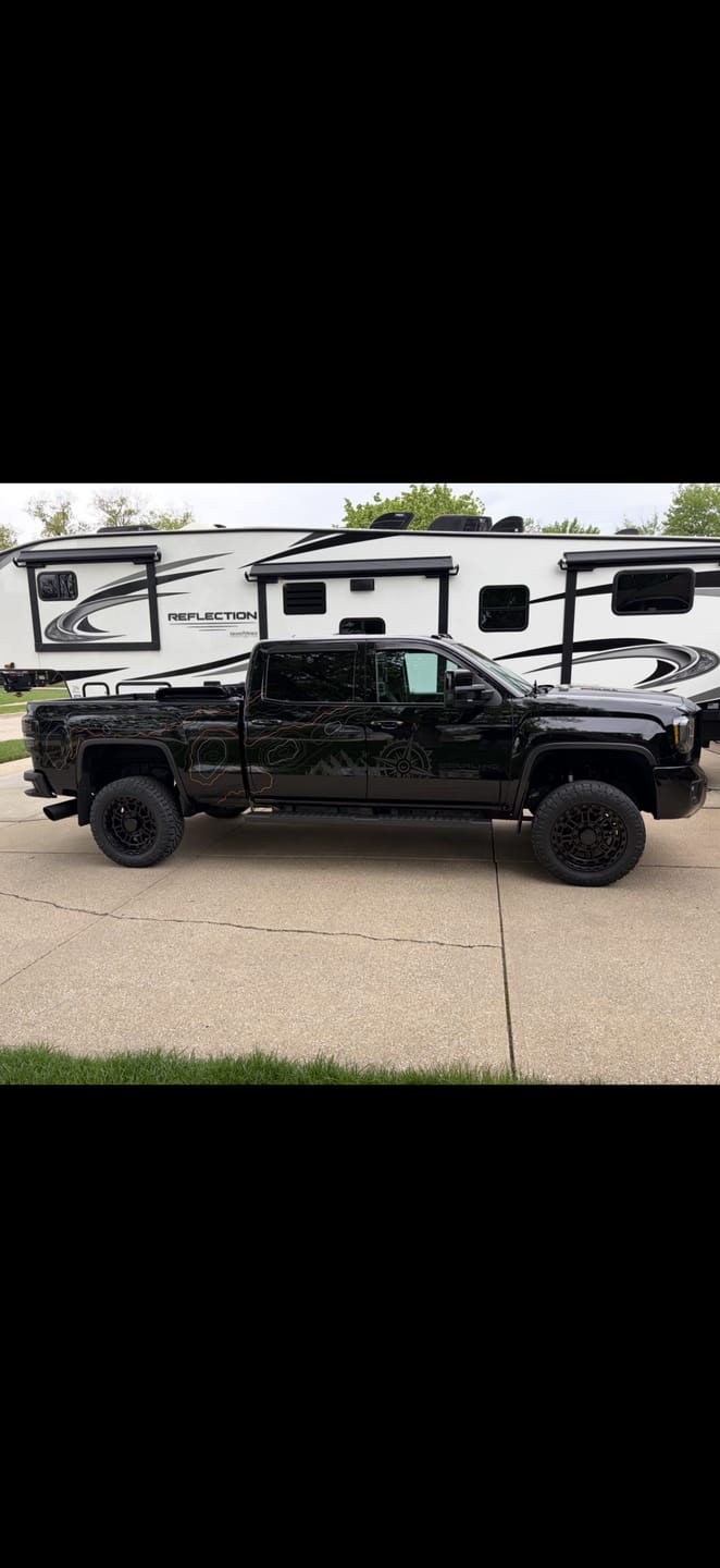 Customer photo review of Mountain with Compass Truck Graphic Decal Sticker. Off-Road Overlander. #6909
