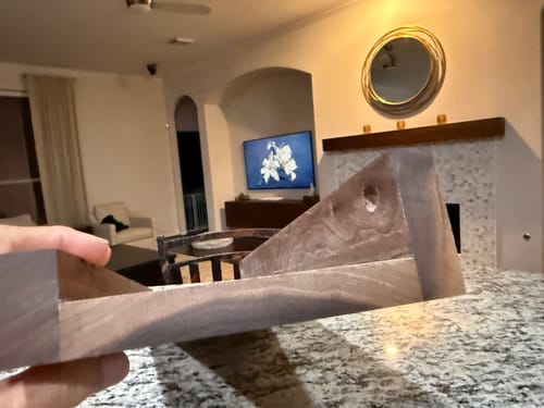 Customer photo review of Extra-Deep Walnut Picture Ledge