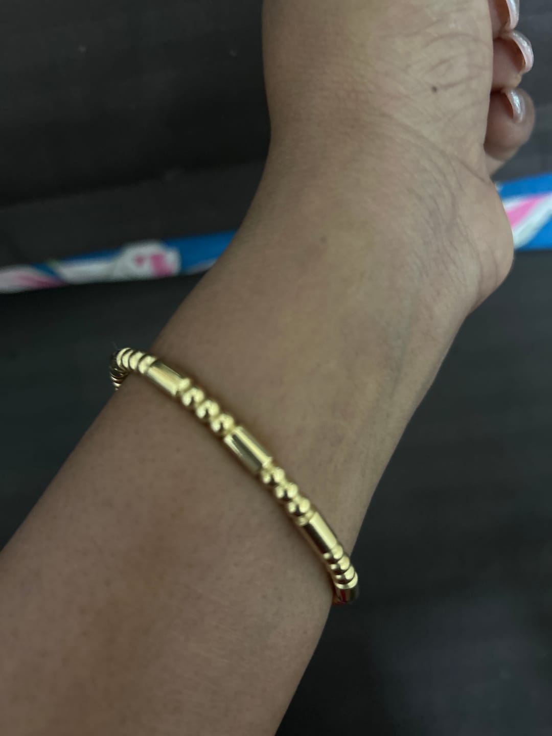 Customer photo review of Golden Stream Bangle Bracelet