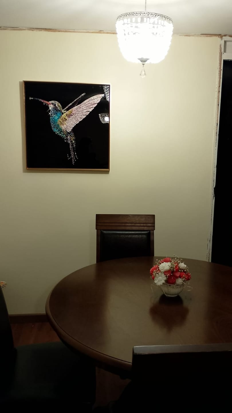 Customer photo review of Cuadro Colibrí - Resina Epóxica / Relieve / Colores Vibrantes
