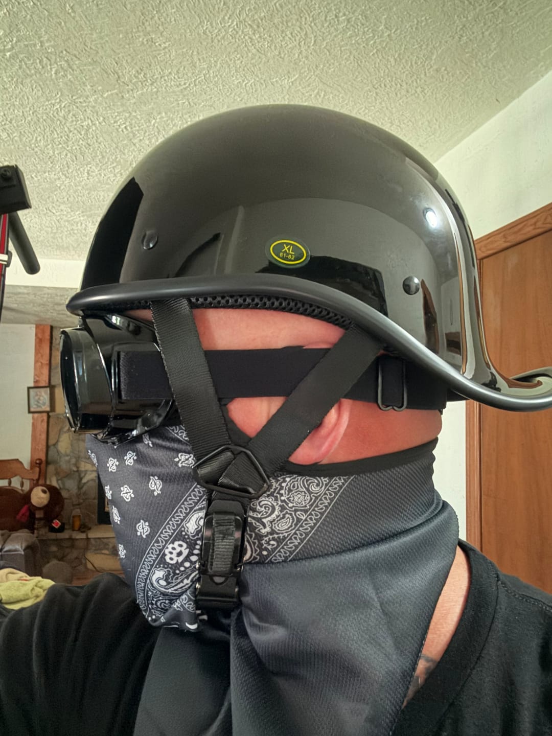 Customer photo review of 🎁 Blackout Stripe Neck Gaiter (100% off)