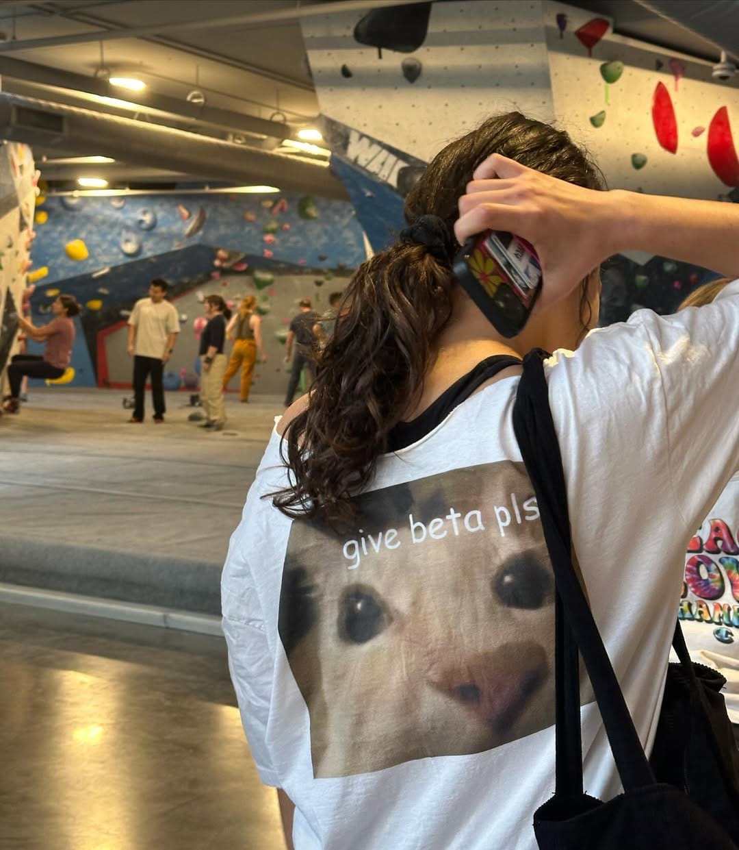 Customer photo review of kiss or slab T-shirt backside