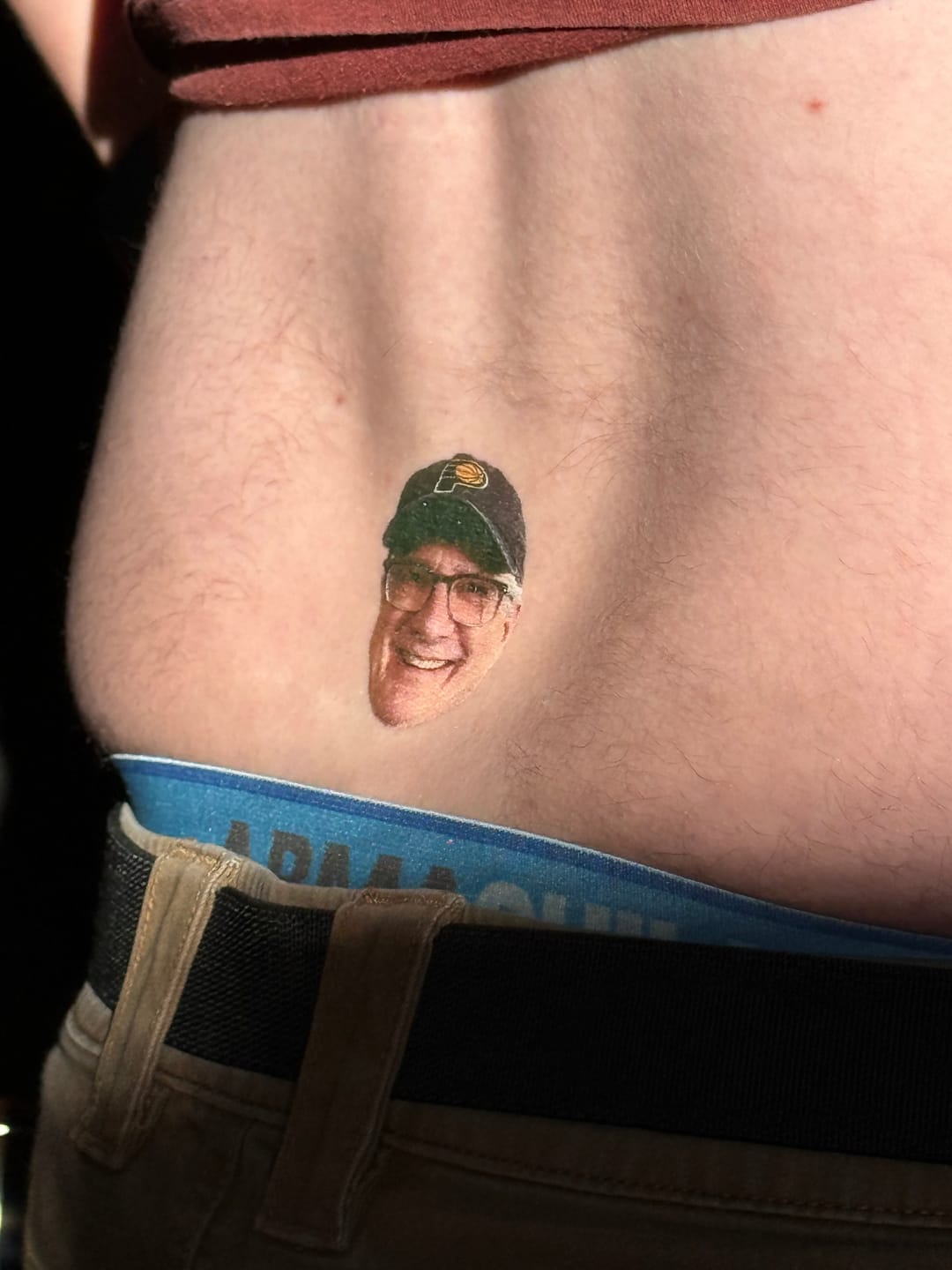 Customer photo review of Custom Photo Face Temporary Tattoo
