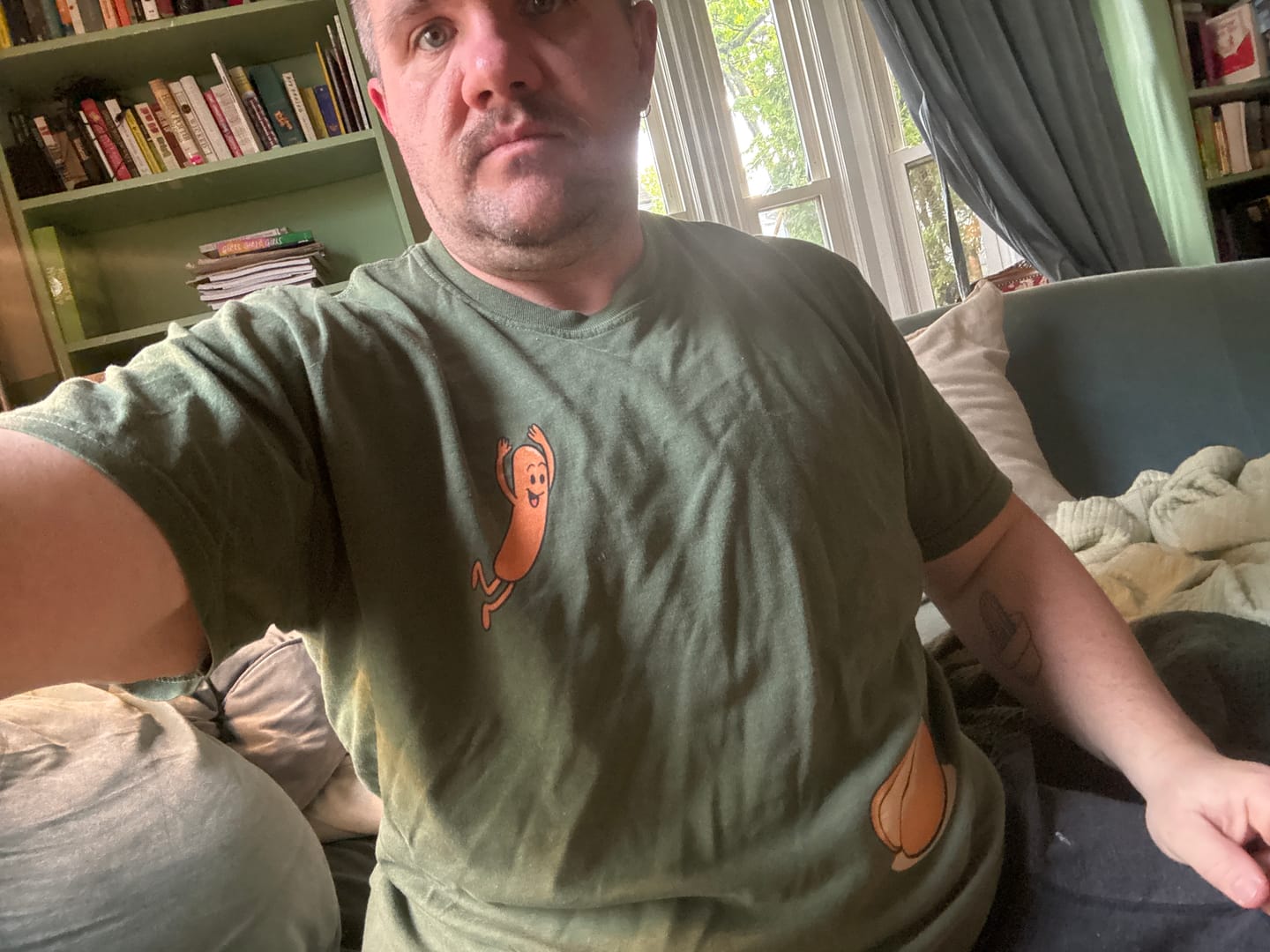 Customer photo review of Hotdog Dive — Premium Tee