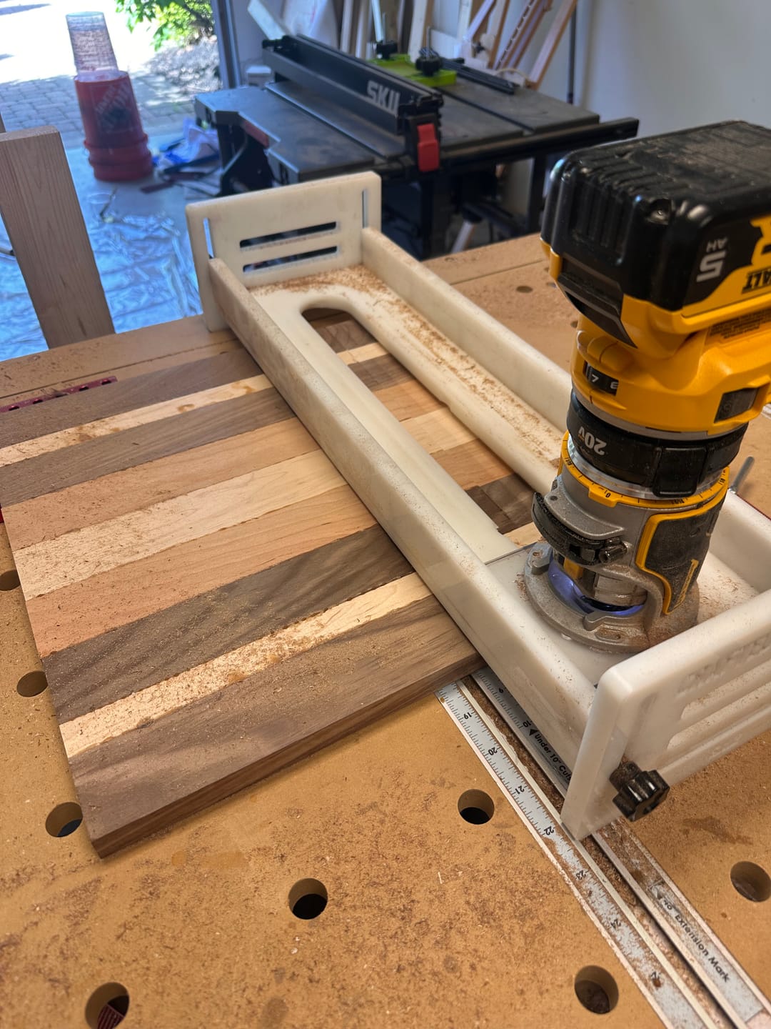 Customer photo review of EcoSled Benchtop Router Sled - Affordable Slab Flattening Jig