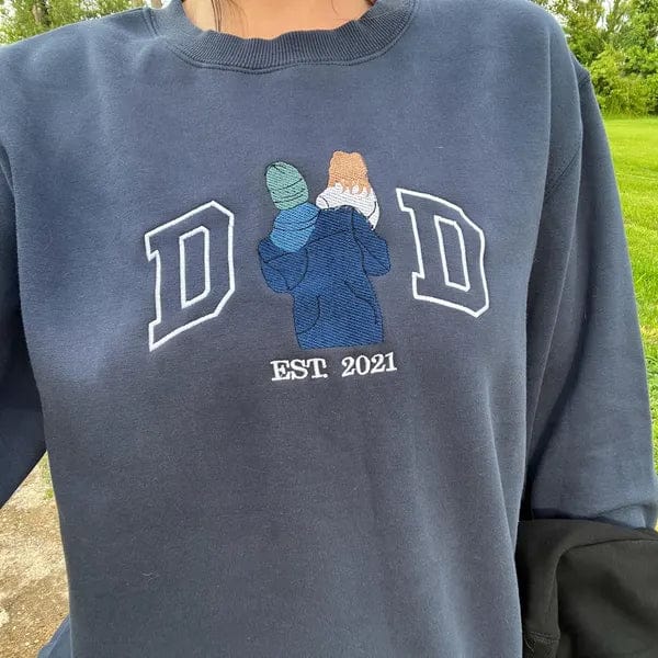 Customer photo review of Custom Photo Embroidered Sweatshirt for DAD