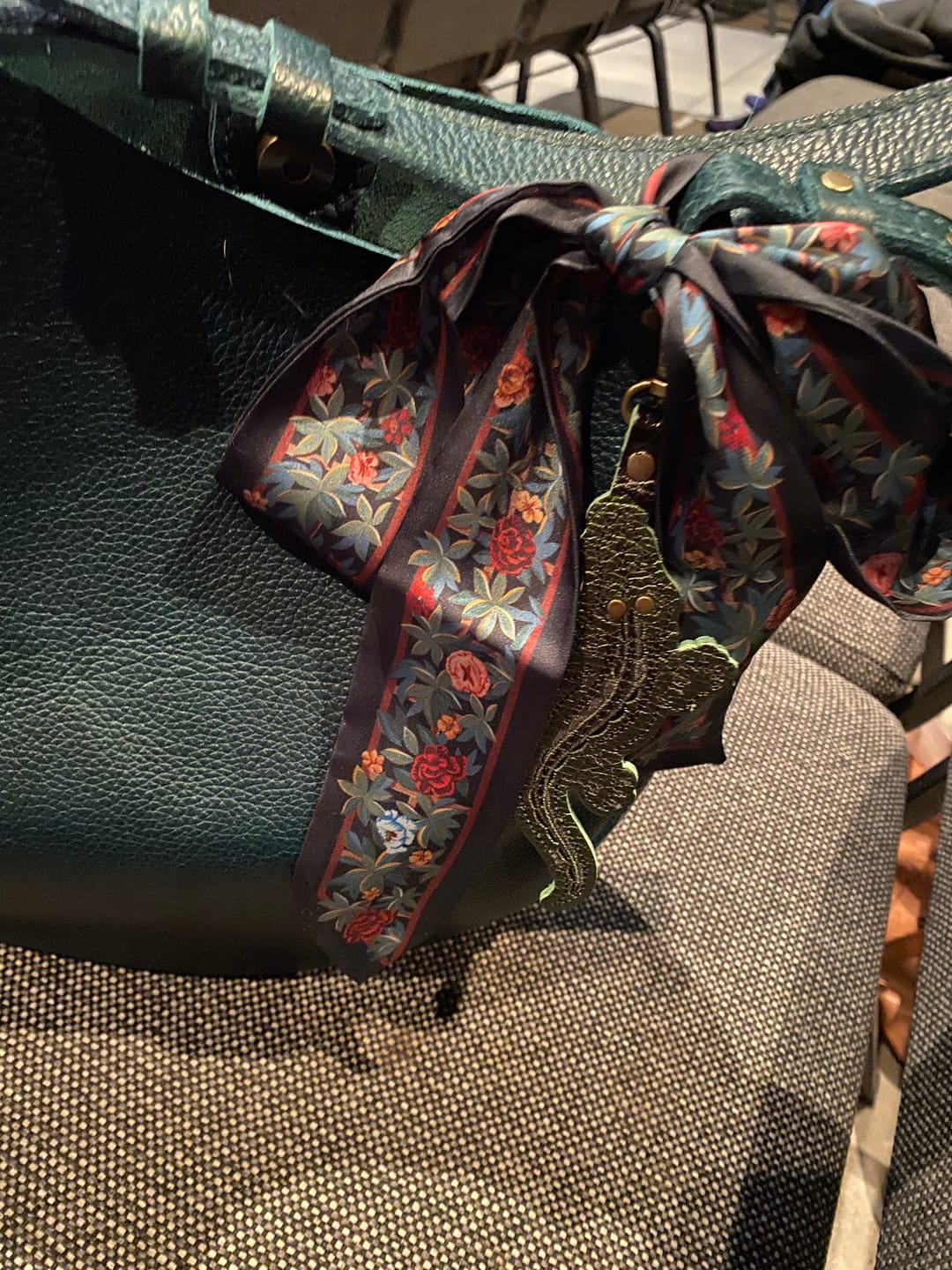 Customer photo review of Trellis Skinny Scarf