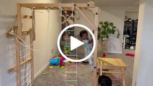 Customer photo review of Grove | Foldable Jungle Gym - Wall Mounted