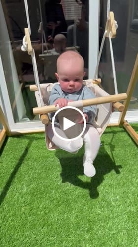 Customer photo review of Spruce | Foldable Baby Swing