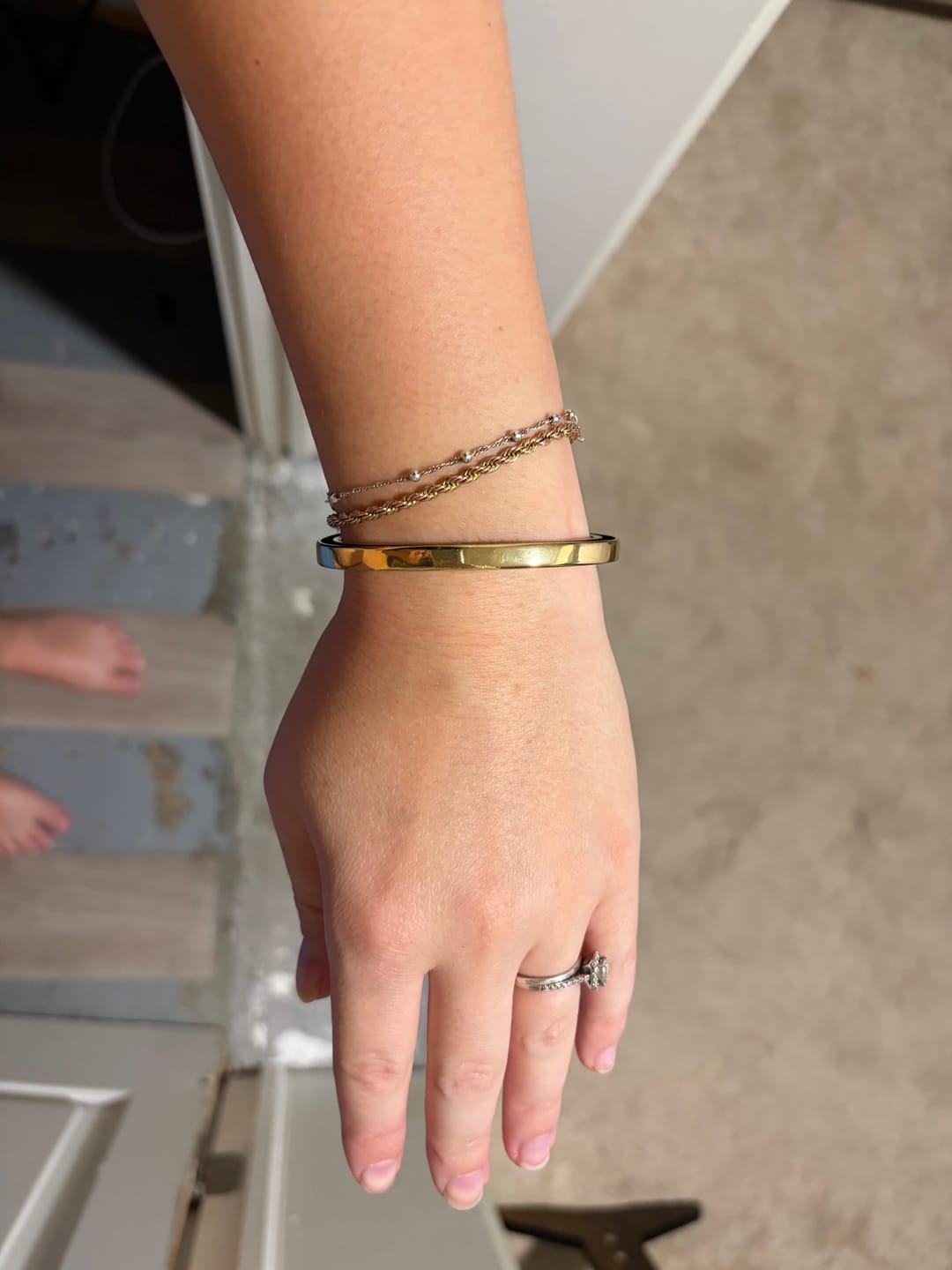 Customer photo review of Hair-tie Hider Cuff Bracelet