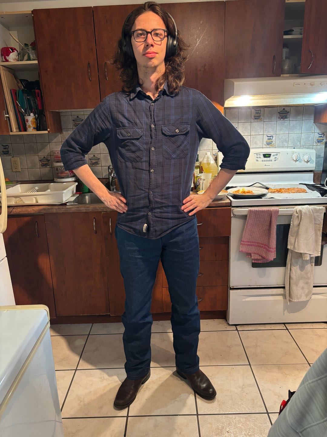 Customer photo review of Wrangler Men's Jeans Original Fit Unwashed