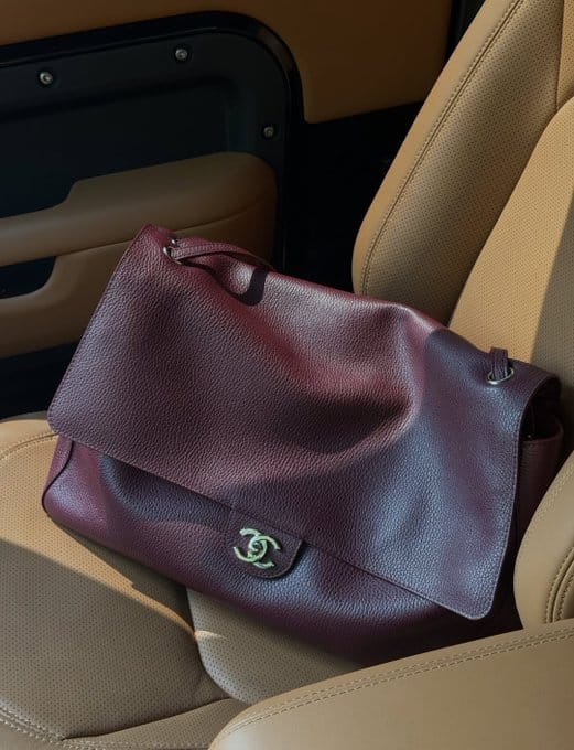 Customer photo review of Chanel 2026 Maxi Flap Bag 38.5cm Burgudny Calfskin
