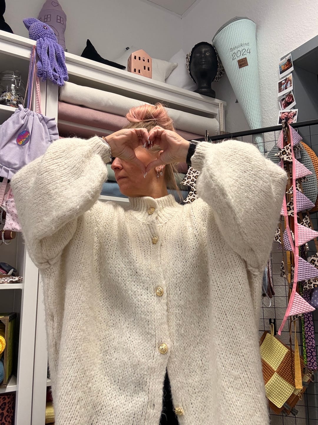 Customer photo review of Oversized Cardigan "CozyGlam"