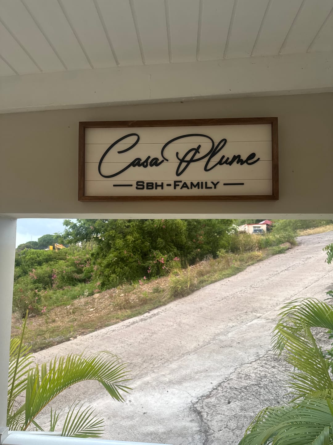 Customer photo review of Framed Family Name Sign