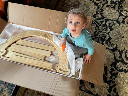 Customer photo review of Hazel | Pikler Triangle, Slide & Rocker Set
