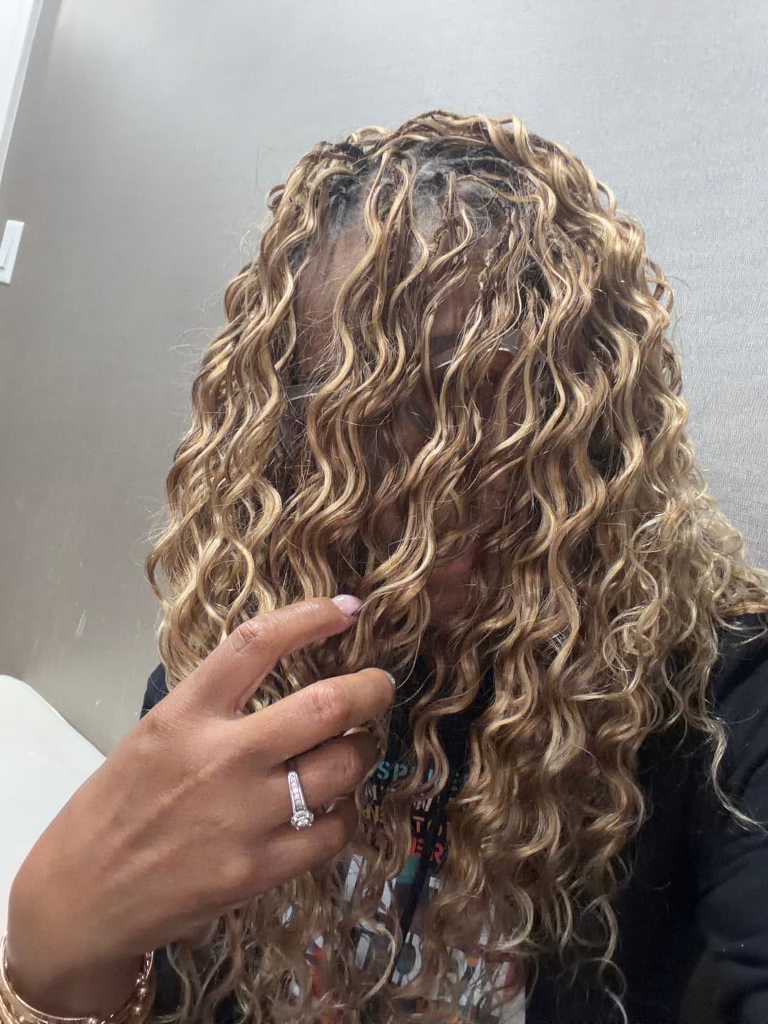 Customer photo review of #27/30/613 Mix Color Blend Loose Deep Wave Human Crochet Hair for Boho Braids