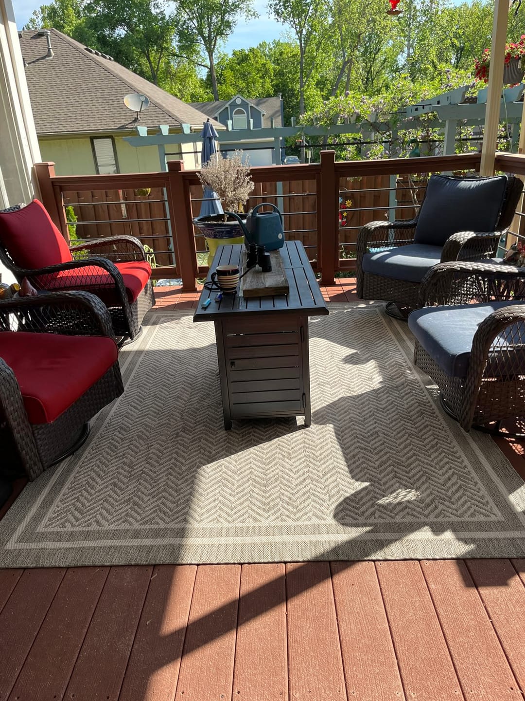 Customer photo review of Loom Indoor/Outdoor Rug - Gray