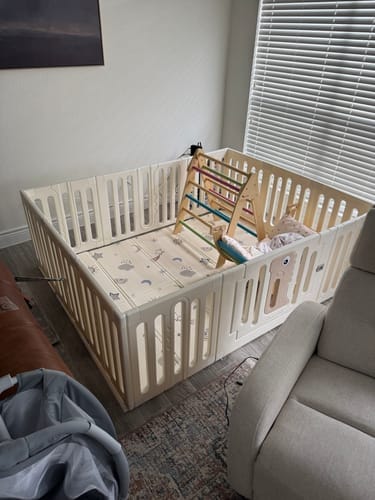 Customer photo review of Hazel | Pikler Triangle, Slide & Rocker Set