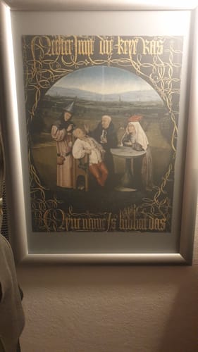 Customer photo review of Cutting the Stone | Hieronymus Bosch | c. 1500-10