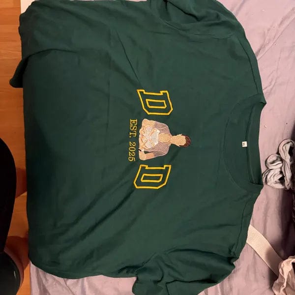 Customer photo review of Custom Photo Embroidered Sweatshirt for DAD