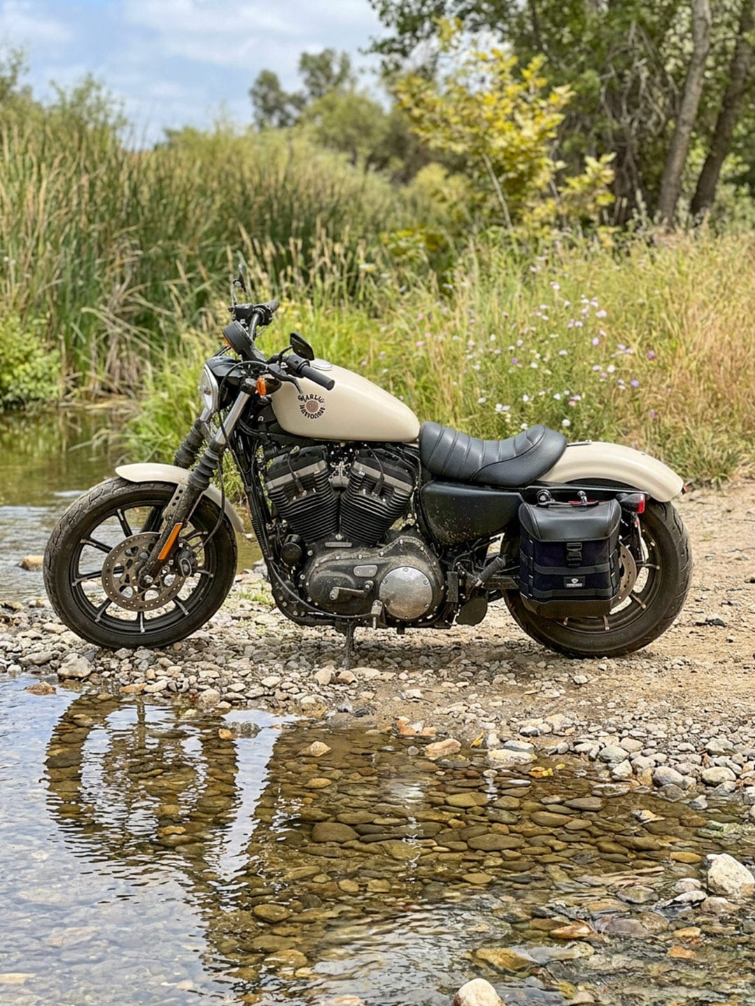Customer photo review of 15L - Incognito Quick Mount Medium Solo Motorcycle Saddlebag (Left Only) for Harley Sportster 883 Iron XL883N