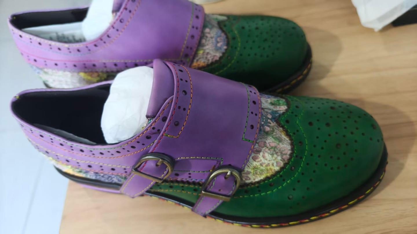 Customer photo review of Colorblock Mary Jane Oxford Flat Shoes
