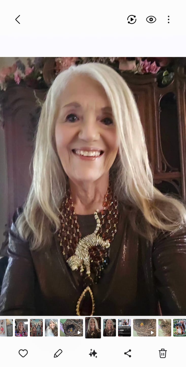 Customer photo review of HEIDI DAUS® "Sultry Stripes" Tiger Statement Necklace
