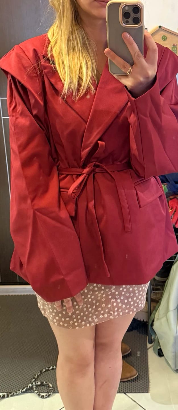 Customer photo review of Jacinta Wide Sleeve Belted Blazer