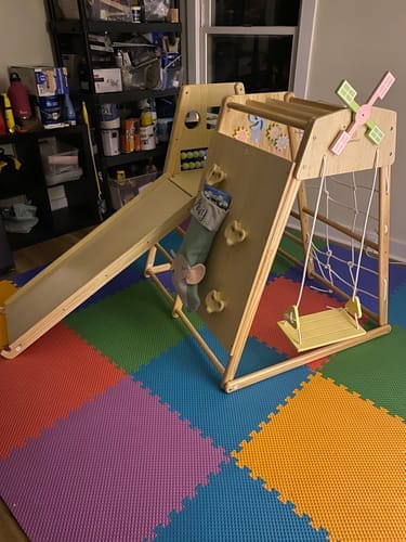 Customer photo review of Avenlur Cherry 5-in-1 Wooden Indoor Climber – Montessori Play Gym for Toddlers & Kids