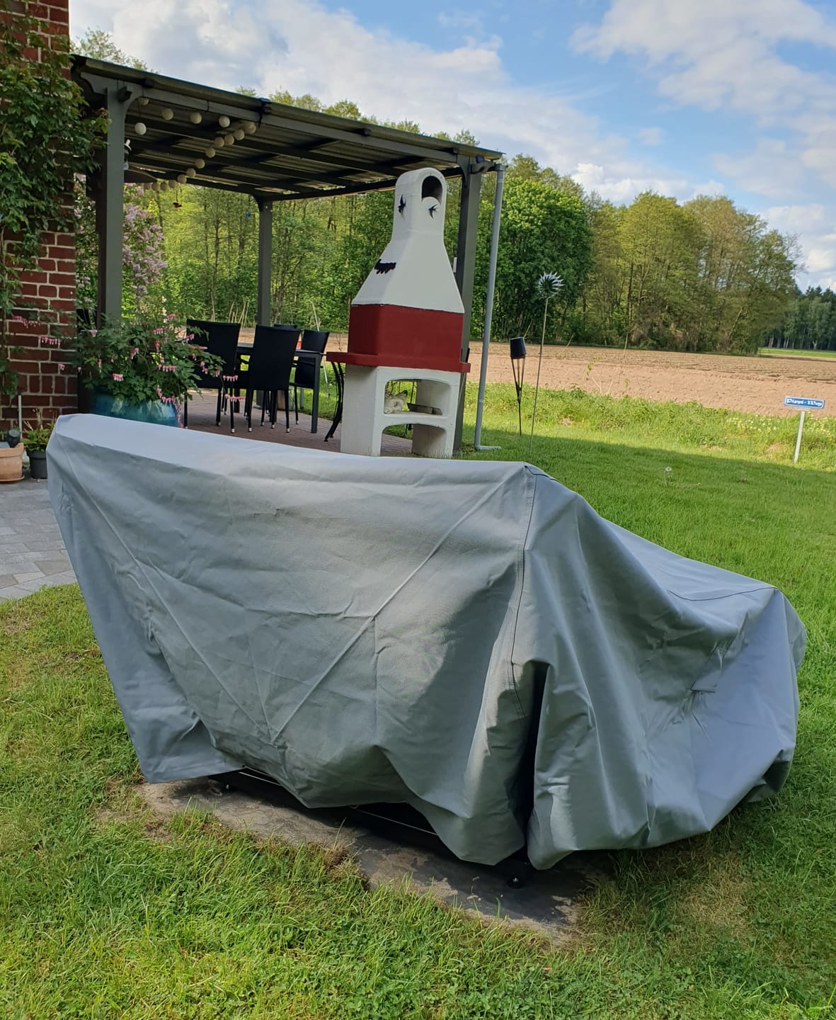 Customer photo review of Premium Abdeckplane / Schutzhülle für unsere Gartenliegen