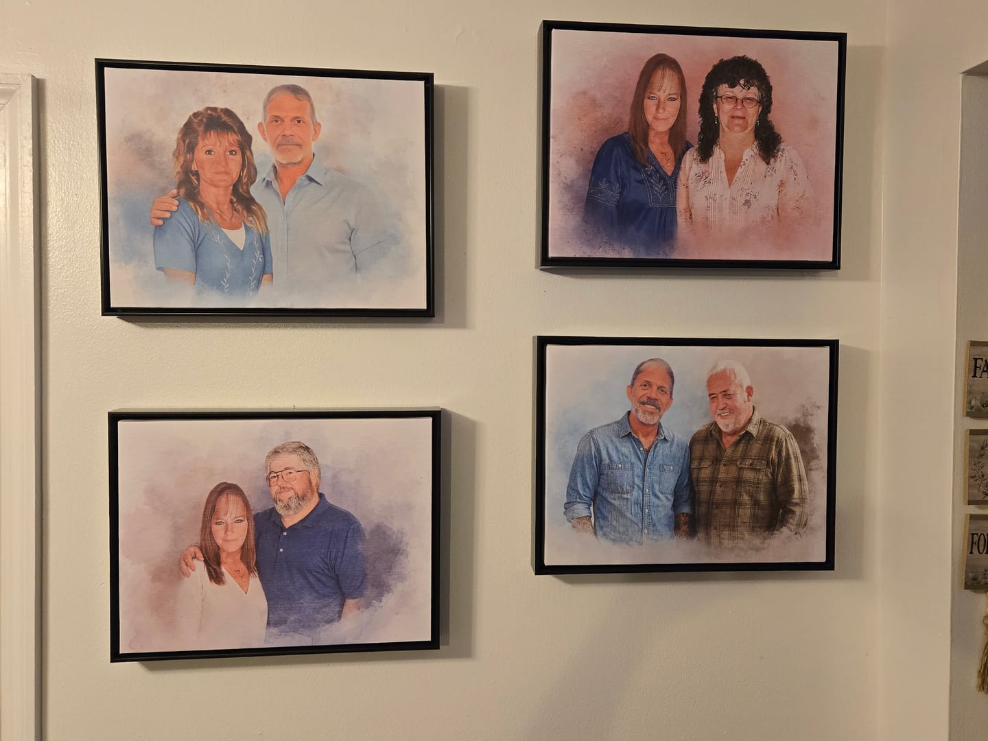 Customer photo review of Watercolor Memorial Portrait
