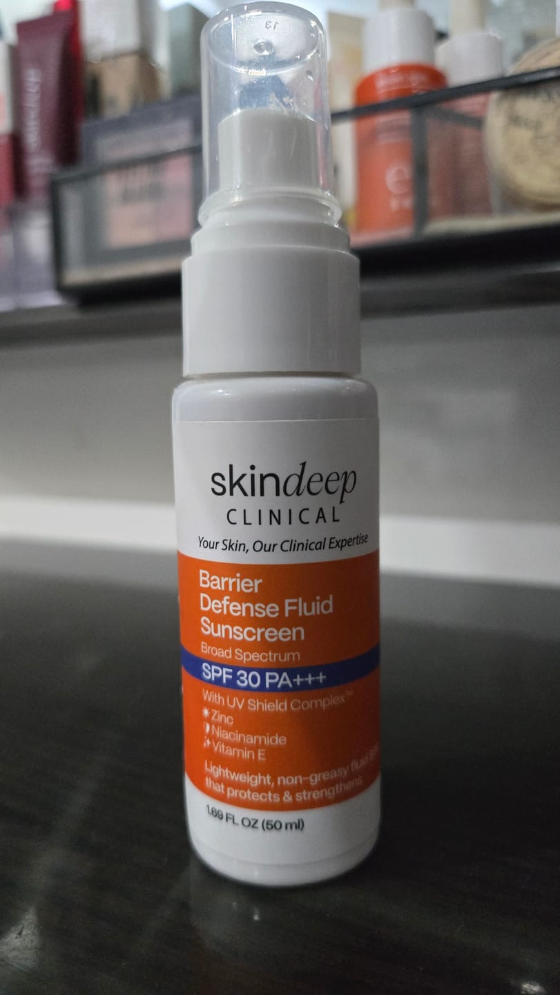 Customer photo review of Barrier Defense Fluid Sunscreen
