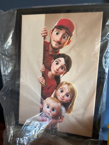 Customer photo review of Personalized Canvas - Animated Wall