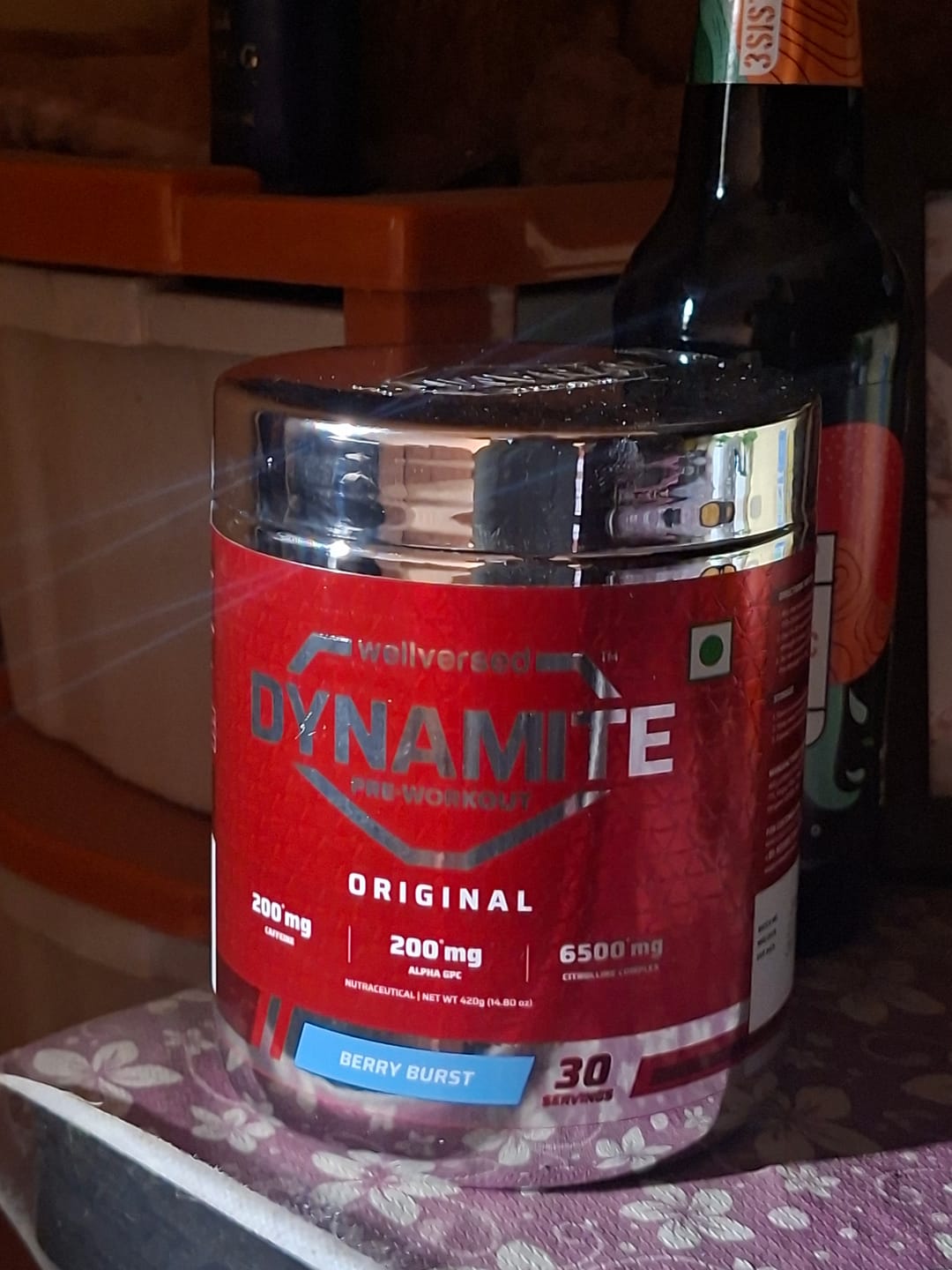 Customer photo review of Dynamite Pre-Workout (420g, 30 Servings) | Berry Burst