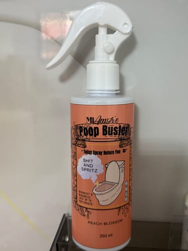 Customer photo review of Mi Amore POOP BUSTER! Toilet Spray, Odor Eliminator, POOP spray before yo go!