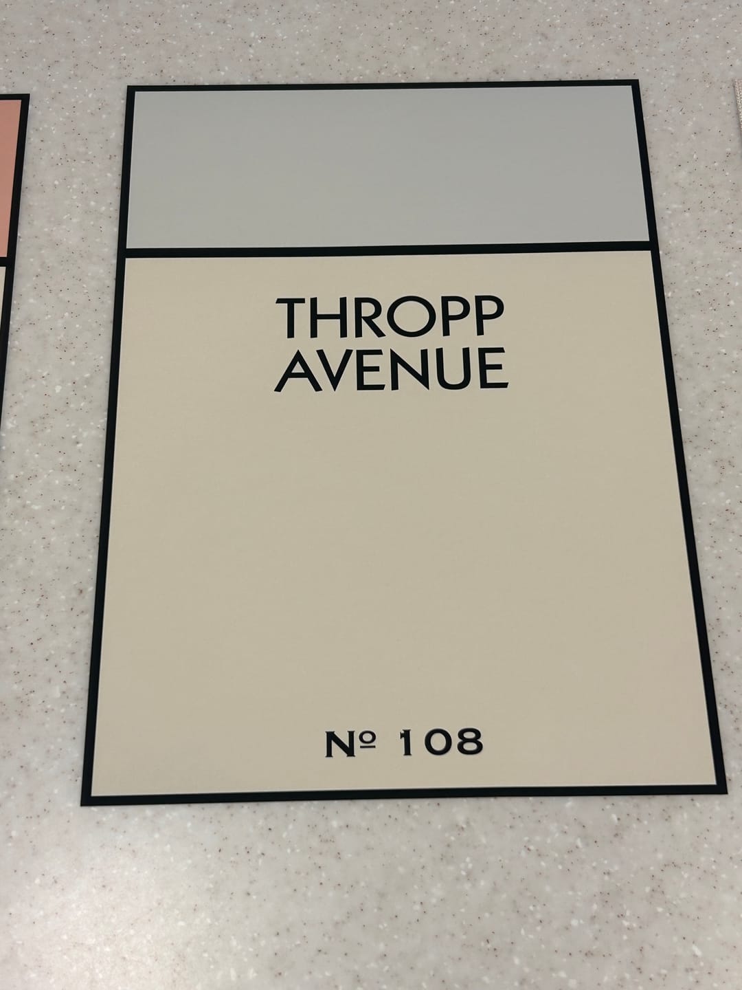 Customer photo review of Personalised Street Name Print