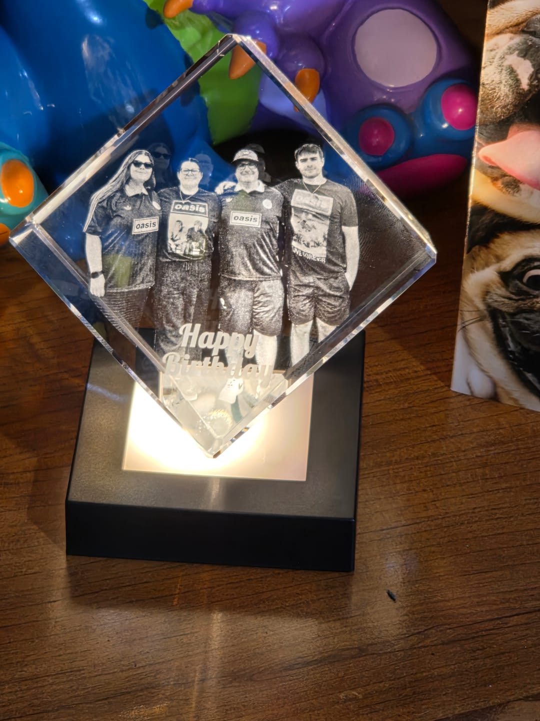 Customer photo review of Large 3D Photo Crystal Diamond - 80mm x 80mm x 80mm