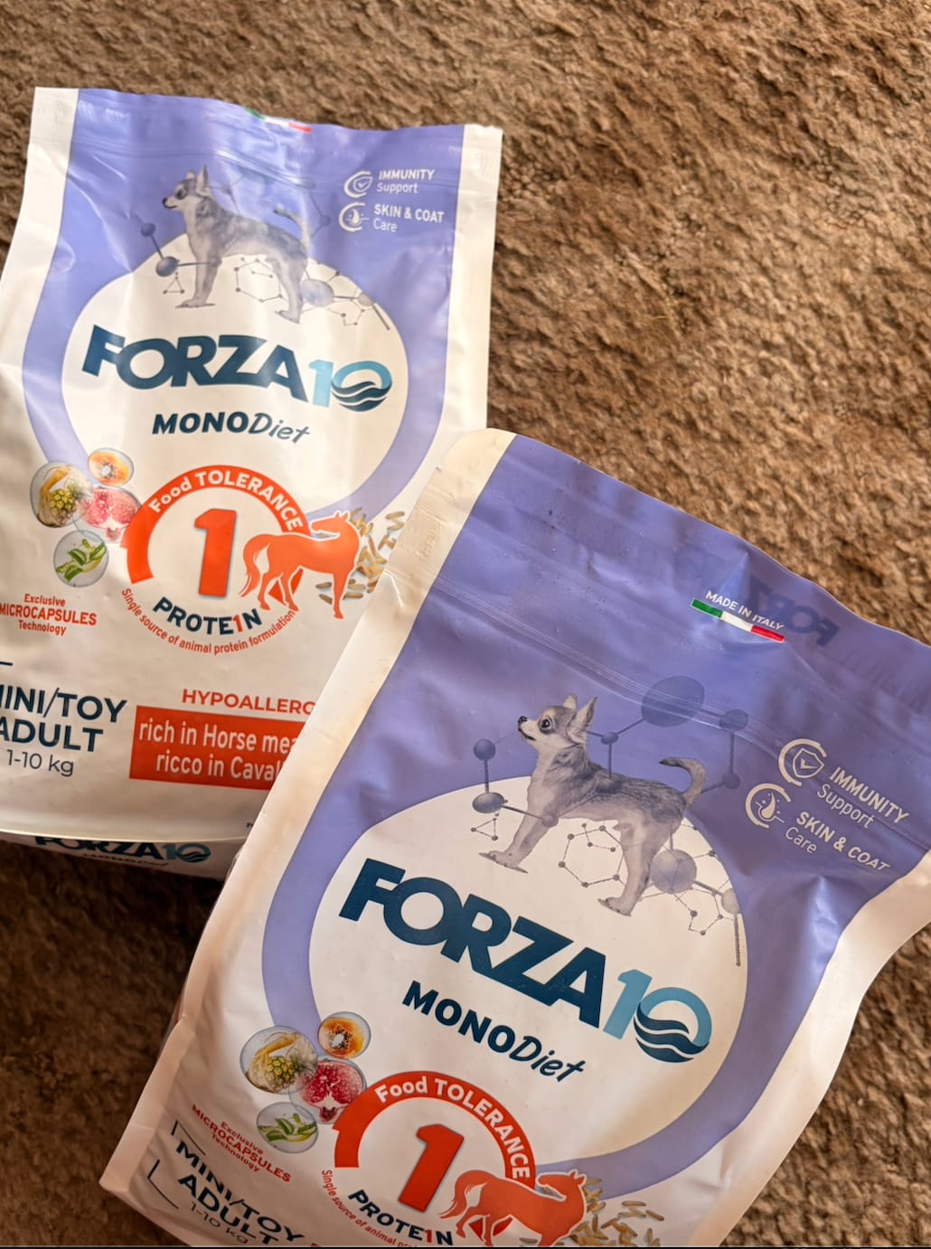 Customer photo review of Forza10 MonoDiet Mini/Toy Adult ar zirgu un zirņiem