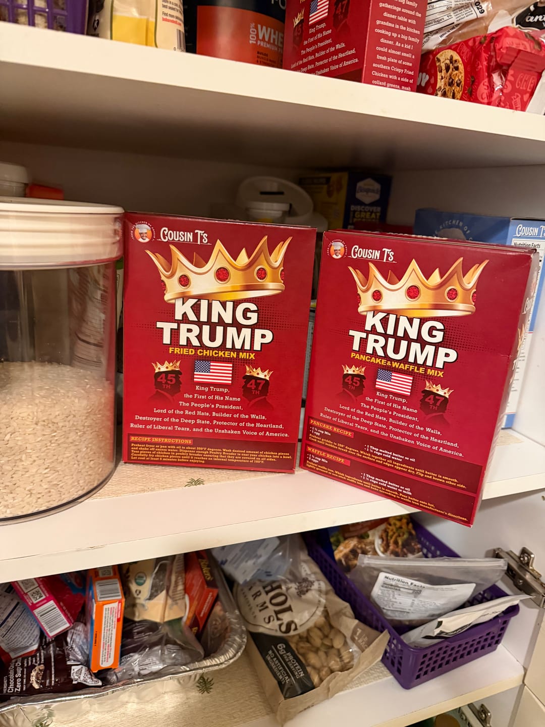 Customer photo review of Cousin T's Gourmet King Trump Fried Chicken Mix (Single Box)