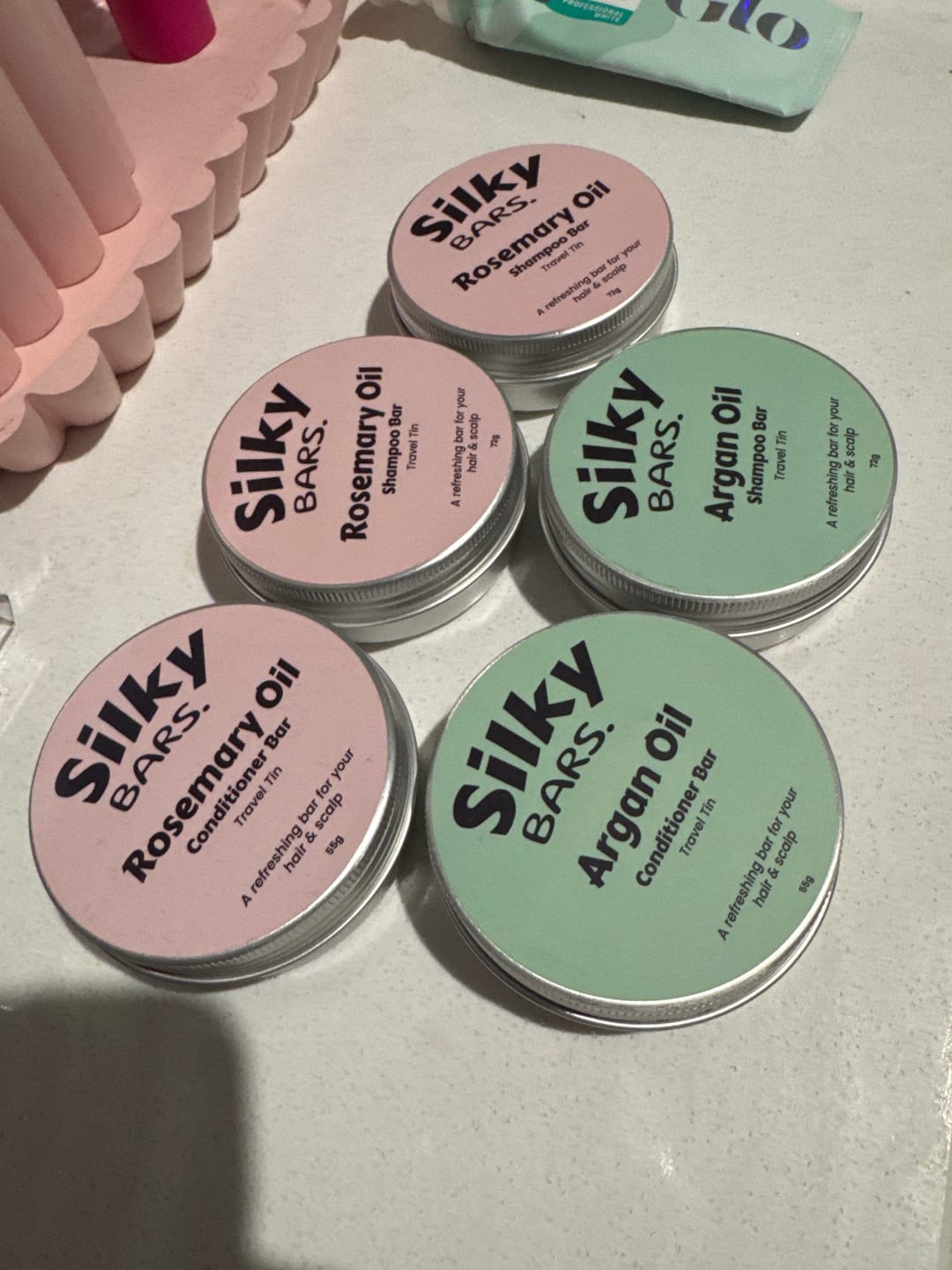 Customer photo review of Rosemary Oil Thickness & Volume Shampoo Bar