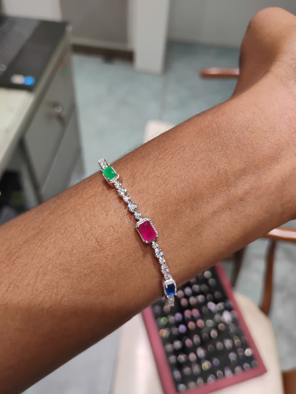 Customer photo review of Multi Gemstone Bracelet