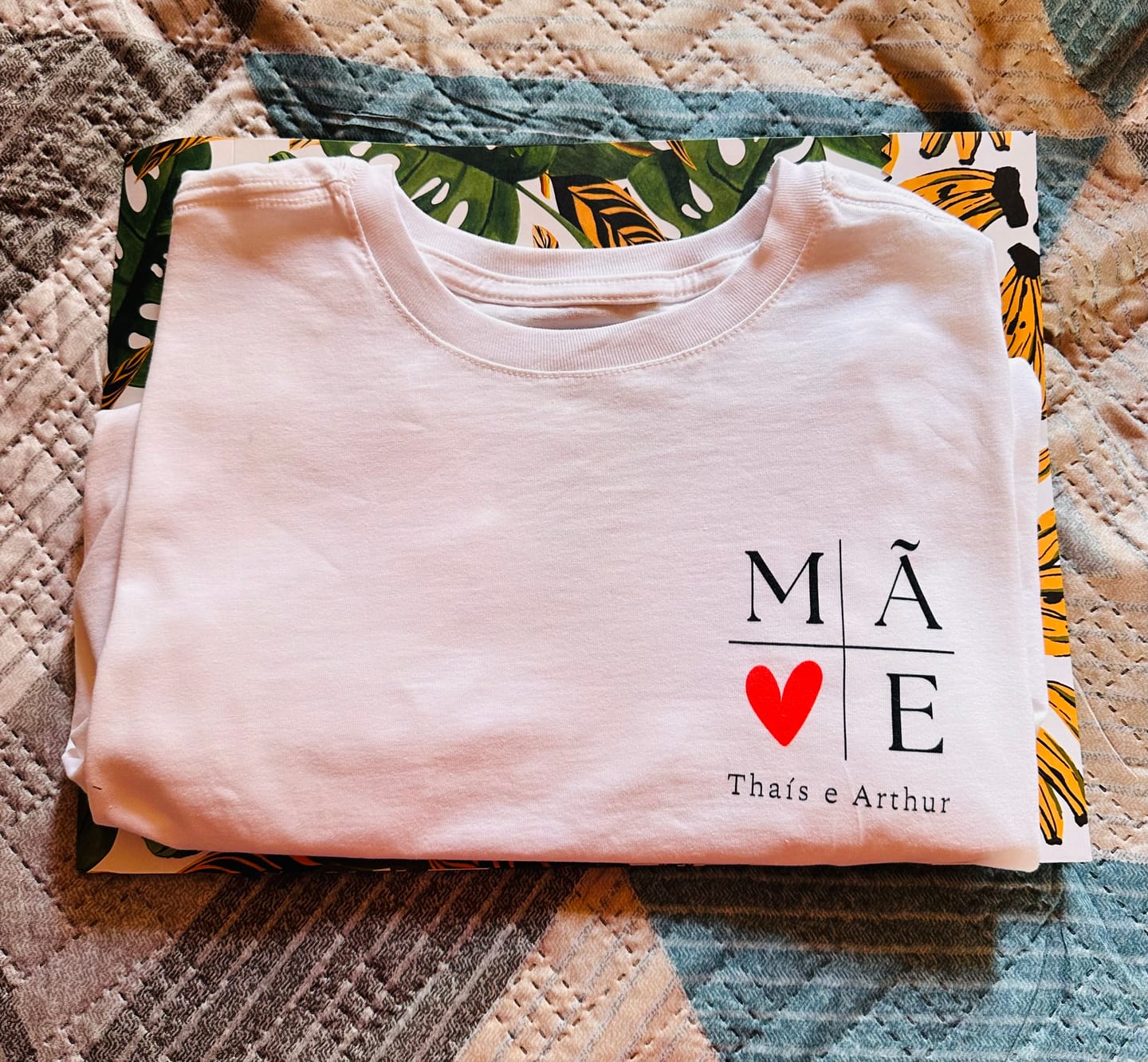 Customer photo review of Camiseta Personalizada MÃE / AVÓ MINIMALISTA - Algodão 100%
