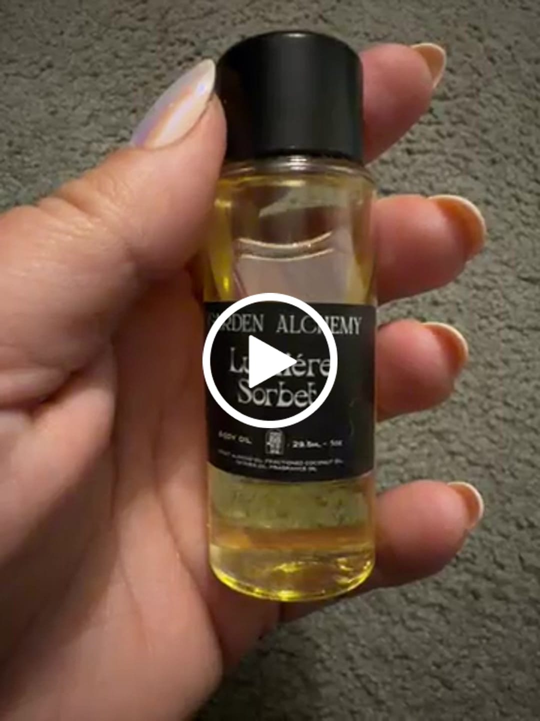 Customer video review of LUMIERE SORBET BODY OIL