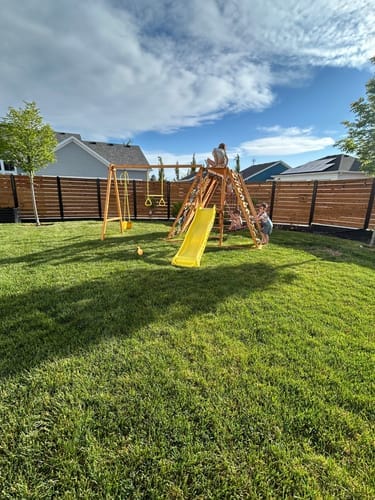 Customer photo review of Sycamore | Outdoor Sensory Swing Set & Jungle Gym