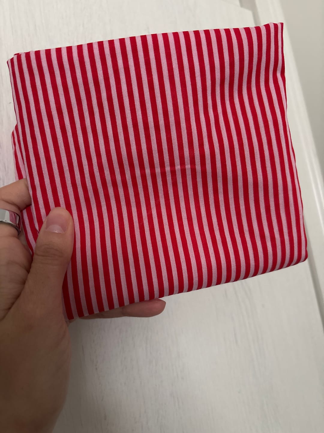 Customer photo review of Candy Stripes Polycotton Fabric