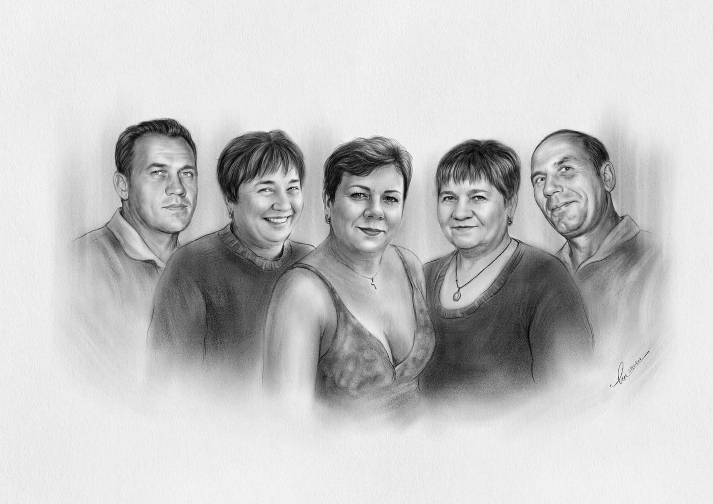 Customer photo review of Portrait Zeichnen Lassen vom Foto - Zeichnung in Bleistift oder Farbe nach Vorlage